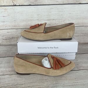 Birdies The Heron Carmello Suede Tassel Size 7 Loafer Flats Pointed Toe Shoes